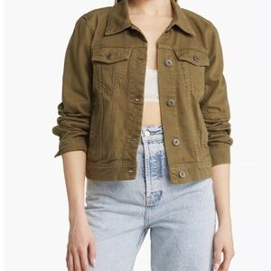 We the Free Army Green Rumors Denim Jacket Sz L